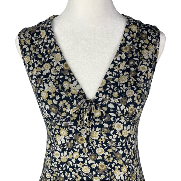 Free People Knit Floral Boho Midi Travel Cottagecore Coastal Peasant Dress - Picture 2 of 6